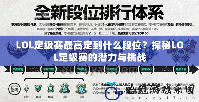 LOL定級賽最高定到什么段位？探秘LOL定級賽的潛力與挑戰(zhàn)