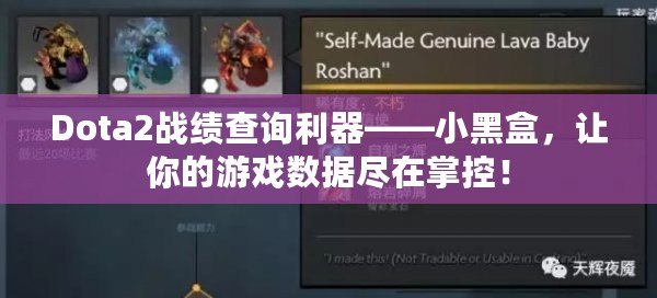 Dota2戰績查詢利器——小黑盒，讓你的游戲數據盡在掌控！