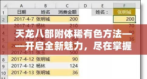 天龍八部附體稀有色方法——開啟全新魅力，盡在掌握