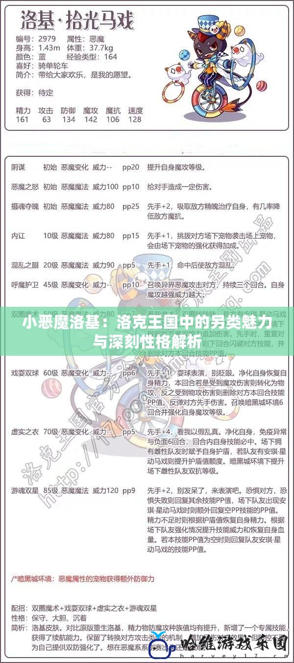 小惡魔洛基：洛克王國中的另類魅力與深刻性格解析