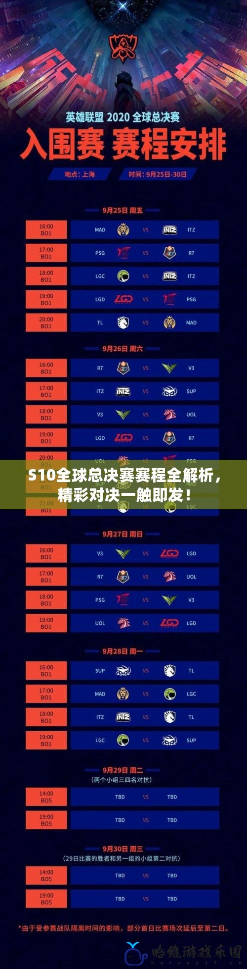 S10全球總決賽賽程全解析，精彩對決一觸即發！