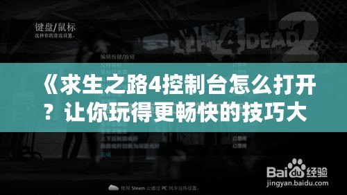 《求生之路4控制臺怎么打開？讓你玩得更暢快的技巧大揭秘》