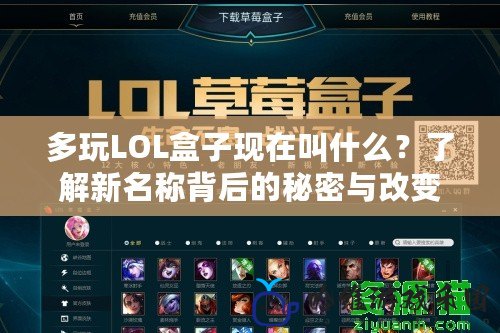 多玩LOL盒子現(xiàn)在叫什么？了解新名稱背后的秘密與改變