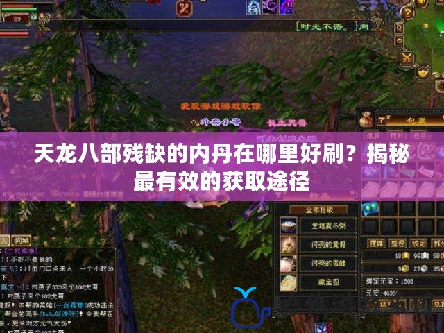 天龍八部殘缺的內丹在哪里好刷？揭秘最有效的獲取途徑