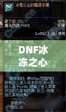 DNF冰凍之心裝備推薦：如何打造強力冰雪女王