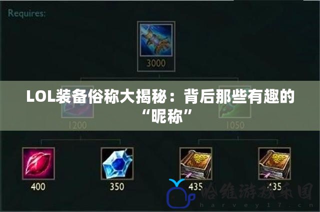 LOL裝備俗稱大揭秘：背后那些有趣的“昵稱”