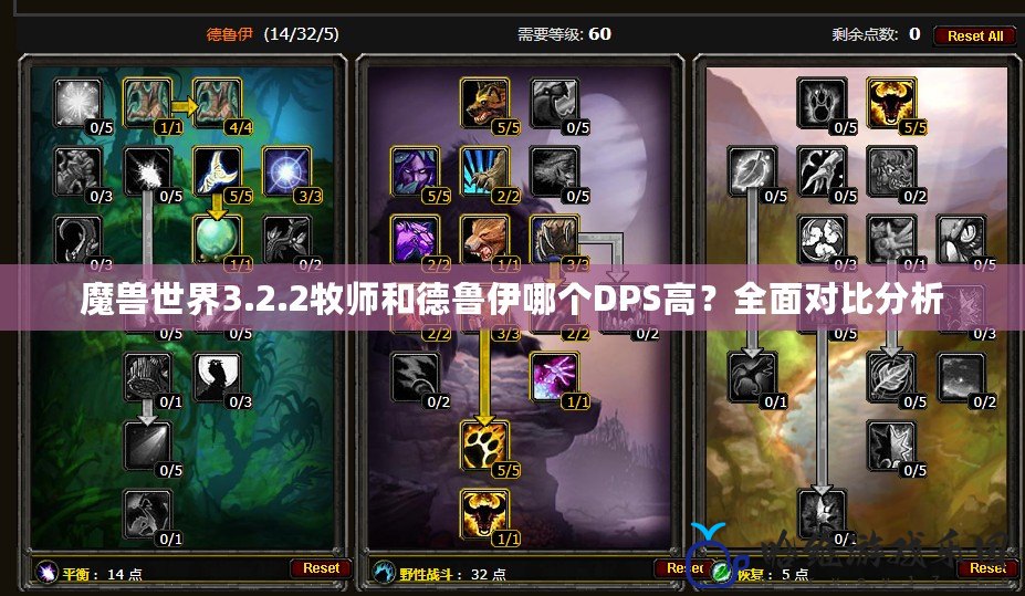 魔獸世界3.2.2牧師和德魯伊哪個DPS高？全面對比分析