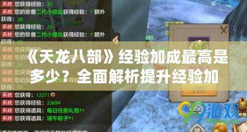 《天龍八部》經驗加成最高是多少？全面解析提升經驗加成的方法與技巧