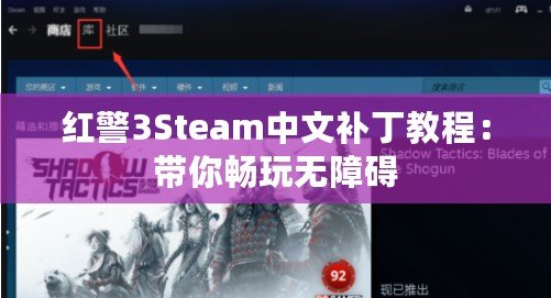 紅警3Steam中文補丁教程：帶你暢玩無障礙